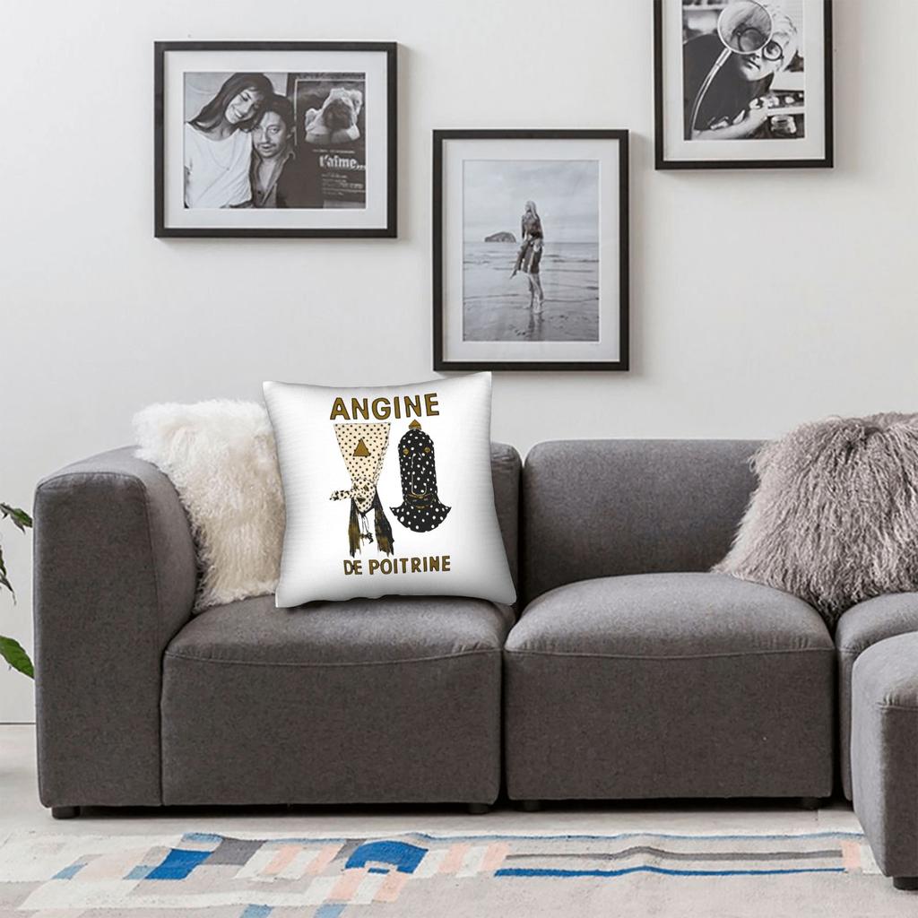 Angine De Poitrine ROCK Band Pillow Case Square Pillow Cover Funny Cushion Cover For Living Room Sofa