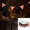 Colorful Halloween Triangular Flags Thanksgiving Cotton Fabric Pennant Bunting Banners for Schools Homes and Offices