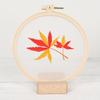 Ginkgo Maple Leaf Transparent Yarn Embroidery Material Package Diy Handmade Self-Embroidery Traced, Needle And Thread Set