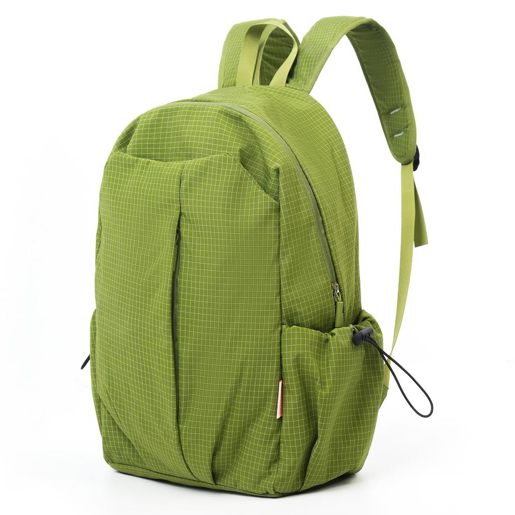Schoolbag New Korean Style Simple Versatile Large Capacity Backpack Women's Trendy Cool Plaid Casual Middle School Student Lightweight Travel Backpack
