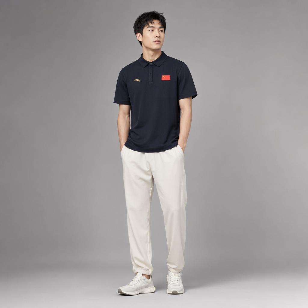 Anta Soft Breathable Versatile Casual Sports Polo Shirt Men tops 452520103-3