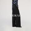 Laisai wide leg pants women's casual pants loose floor dragging wool straight leg suit pants