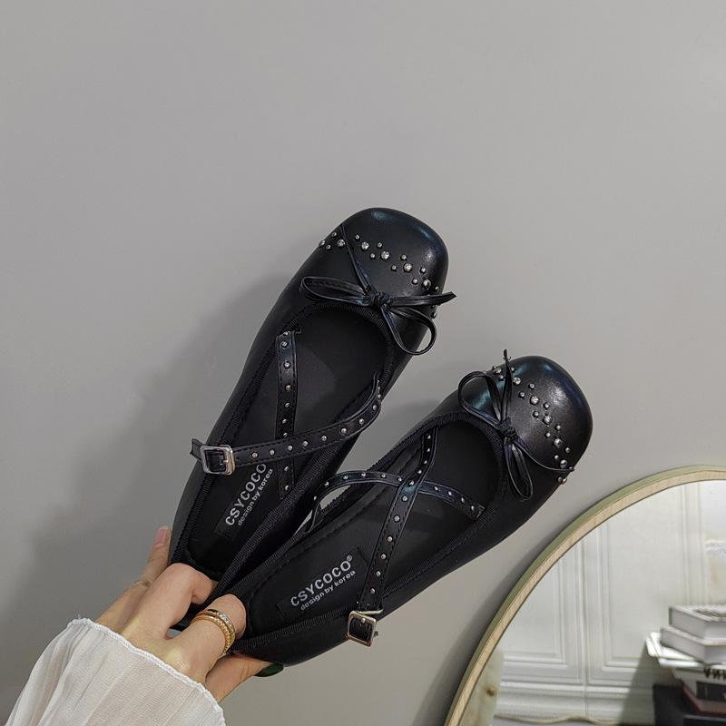 Fashion IPPEUM Mary Jane Shoes Round Toe Ballet Flats 2025 New Arrival Shoes Ballerinas Zapatos Mujer