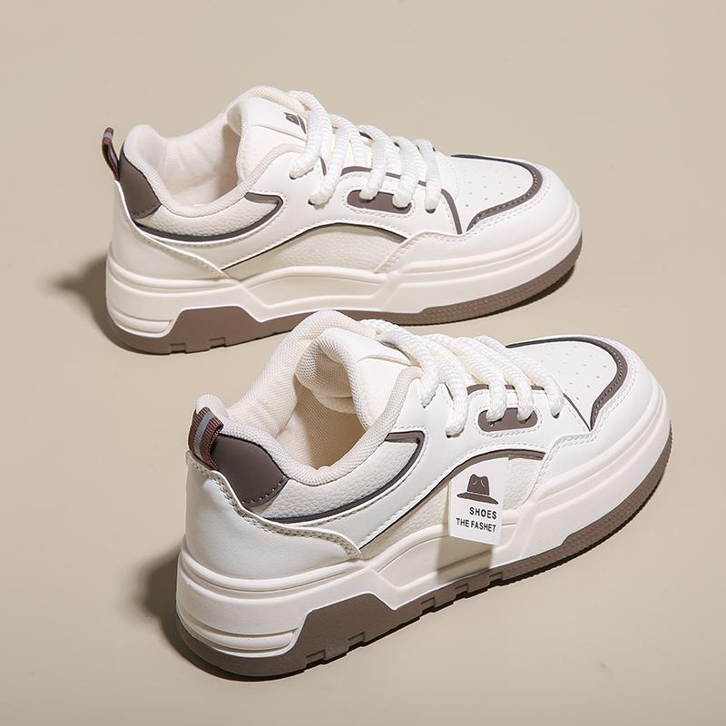 Fashion Women's Sports Shoes Casual Thick-soled Shoes Versatile White Versatile Casual Shoes for Female Spring and Autumn Students New
