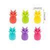 Wine Glass Markers Set of 6 Cute Pineapple Silicone Drink Glass Charms Tags Identification Cup Labels Signs for Party