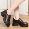 Soft-soled loafers women's retro spring and autumn new single shoes British style platform work shoes small leather shoes