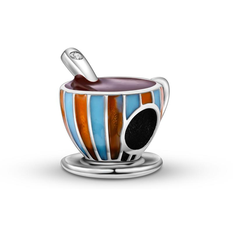 Girl Original Metal Pendant Charm Coffer Cup Pendant Fit Bangle Ideal for Make Your Own Accessories Accessory Gift Elegant Fashion Beautiful Lovely