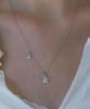 Pearly More Flower Butterfly Charm Necklace_Pm26N014Ss