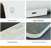 10W Wireless Charging Bedside Lamp with Alarm Clock & Three-Level Dimming Night Light