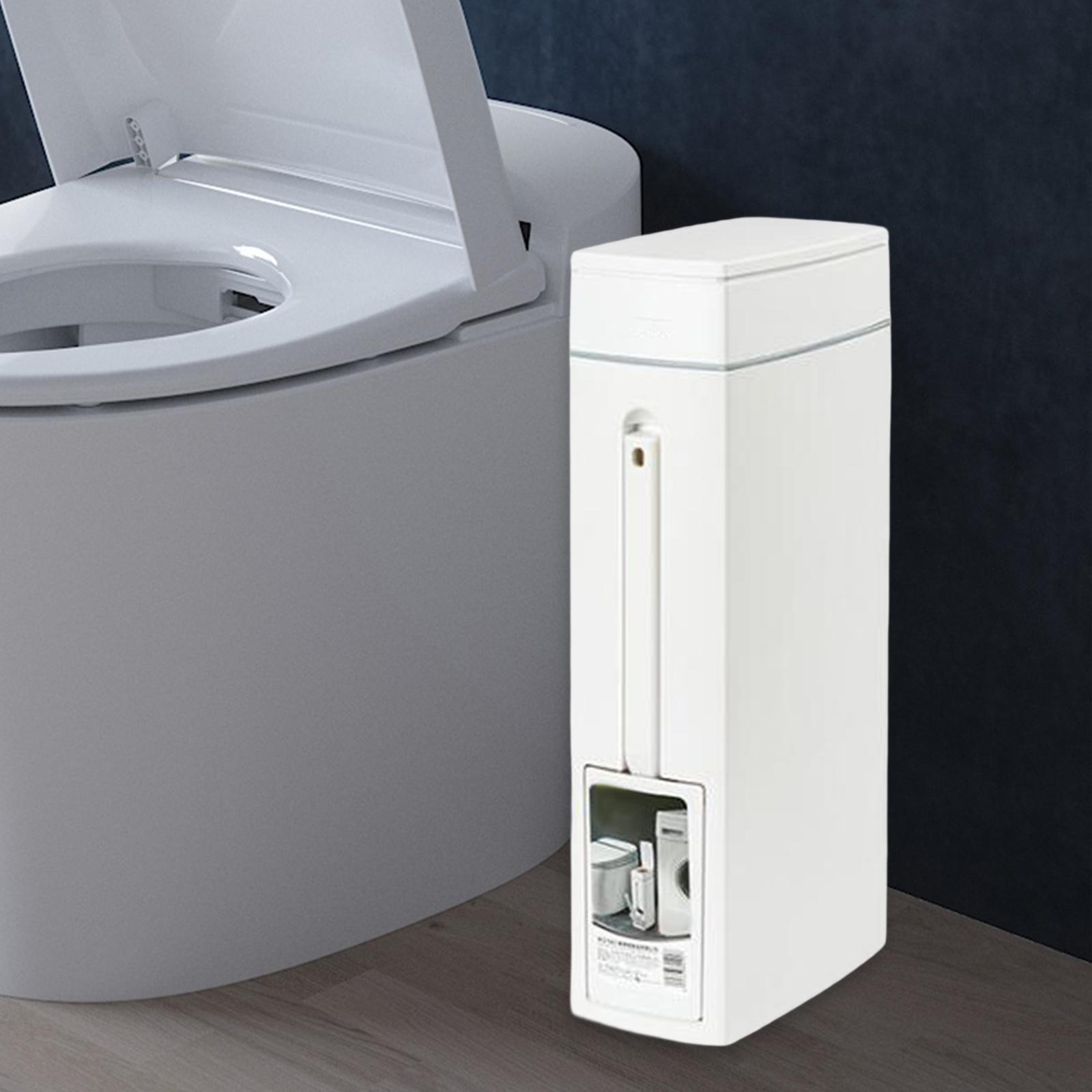 Trash Can with Toilet Brush, Toilet Brush And Trash Can Set, Elegant Home Decor,