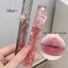 Gege Bear Sparkly Crystal Diamond Lip Gloss - Non-Transfer, Whitening, Mirror Finish for Autumn/Winter.