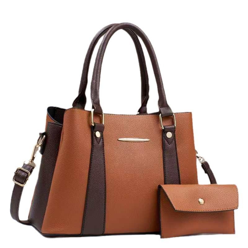 Patchwork Mother-and-child Bag  Fashionable and Trendy Single-shoulder Women's Bag  High-end Feel  Large-capacity Crossbody Bag  Handbag for Women