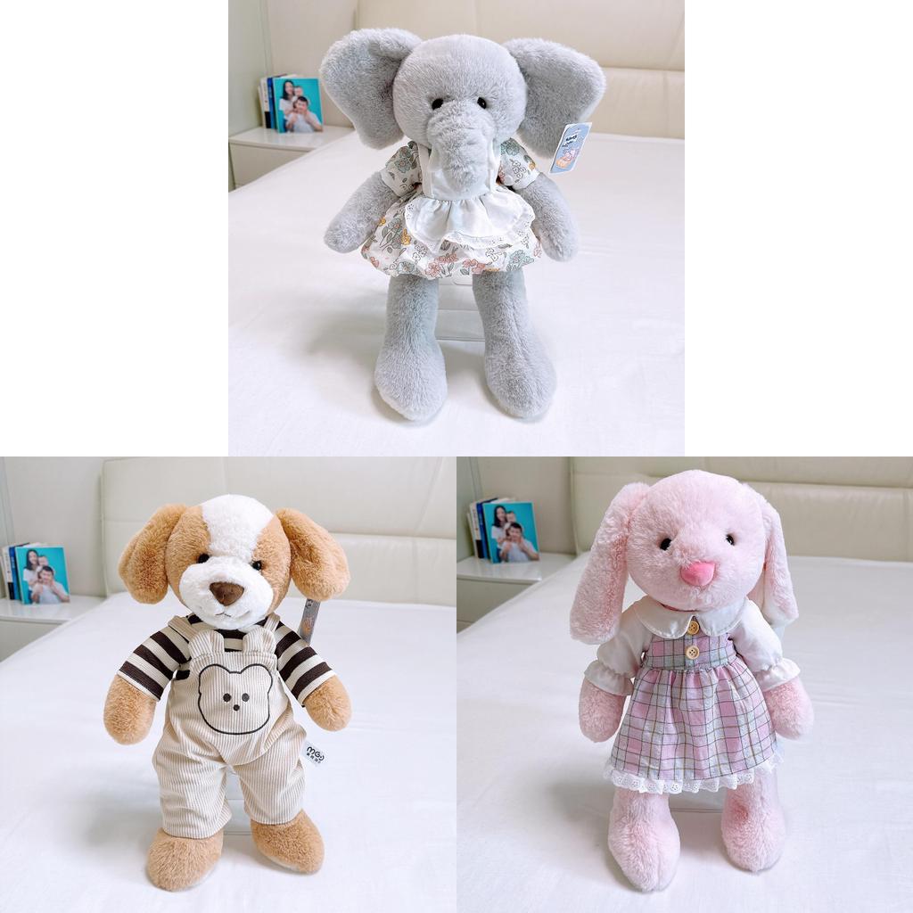 Kids Plush Elephant Bear Rabbit Plush Toy With Pp Cotton For Kids Gift And Childrens Decor