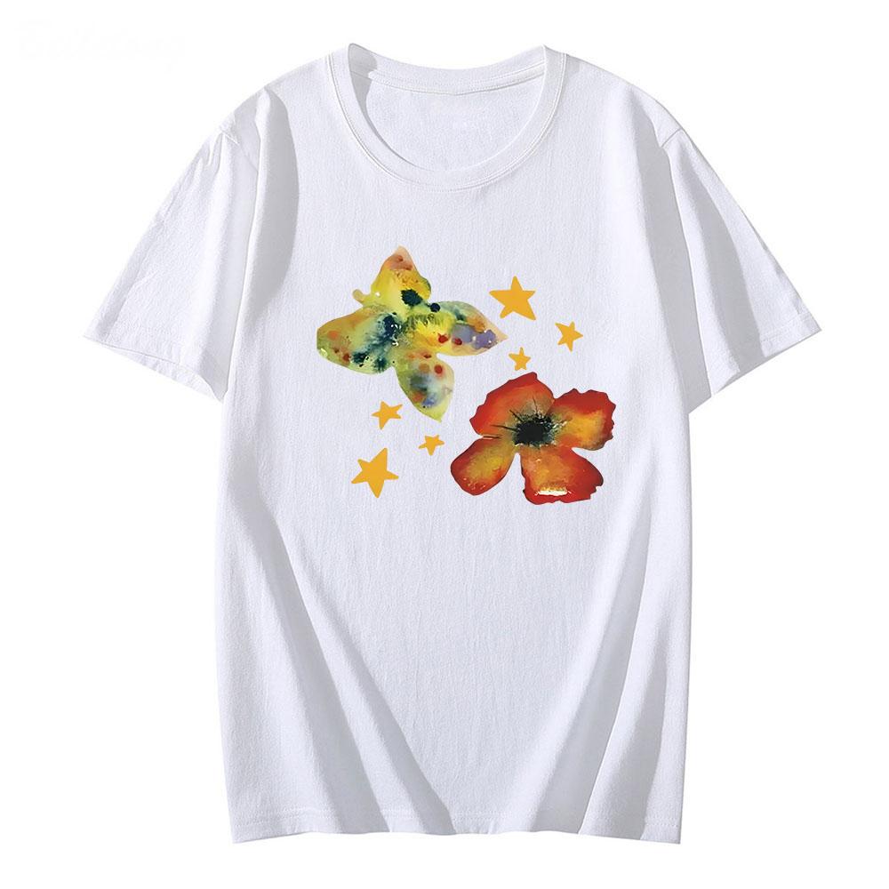 

Эдрианна Ленкер Песни Звездная Футболка Хлопок Лето Футболки с коротким рукавом Уличная одежда Унисекс Хип-хоп Мужчины Женщины Футболка Графические футболки XS белый