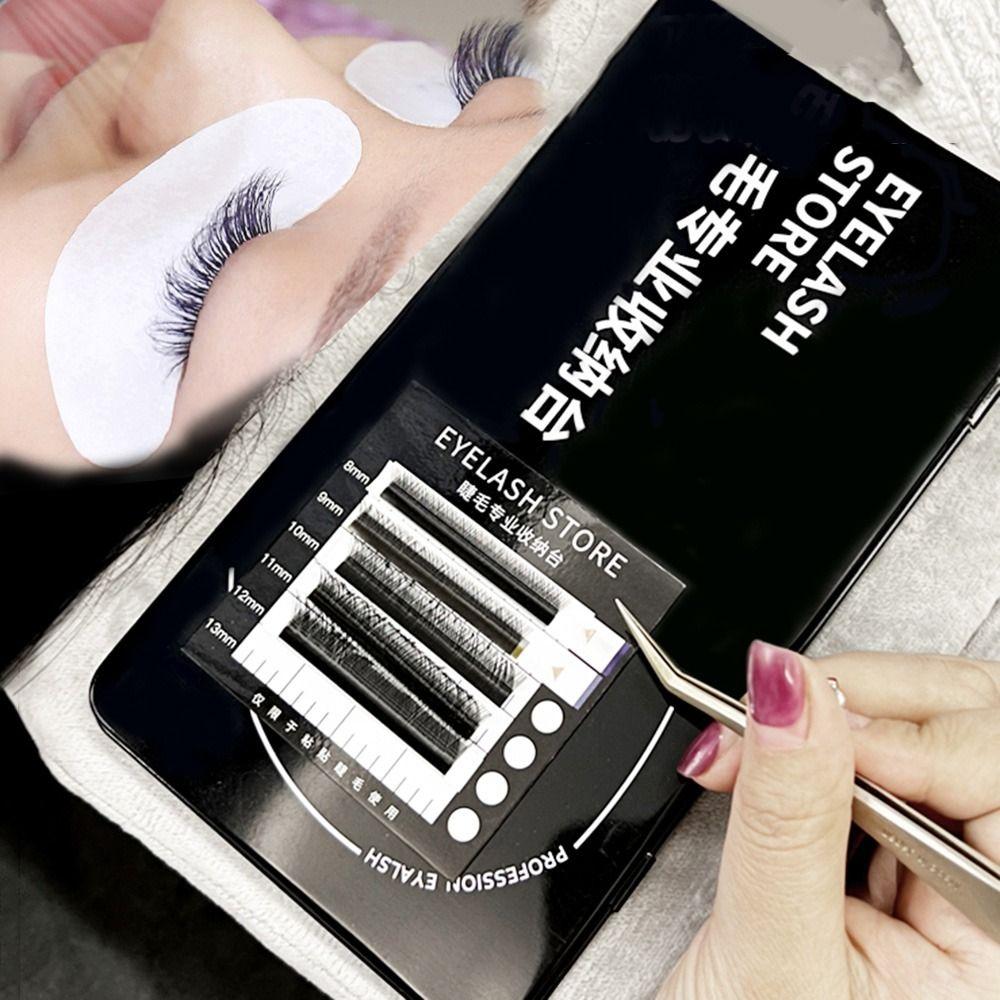 

Portable 6Pcs Magnetic Eyelash Display Board Reusable False Eyelash Holder Case Women