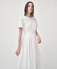 Etmont Half Sleeve Pleats Dress, White