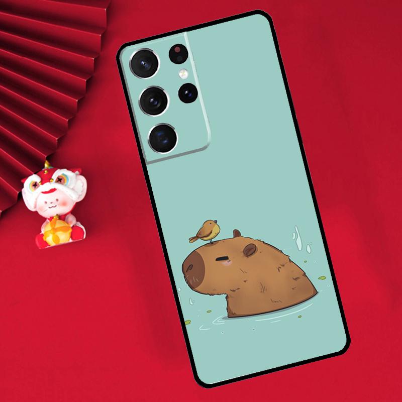 Capybara Spa Case For Samsung Galaxy S25 S26 Ultra S21 S22 S20 S23 S24 Ultra Plus S10 S25 FE Cover Funda