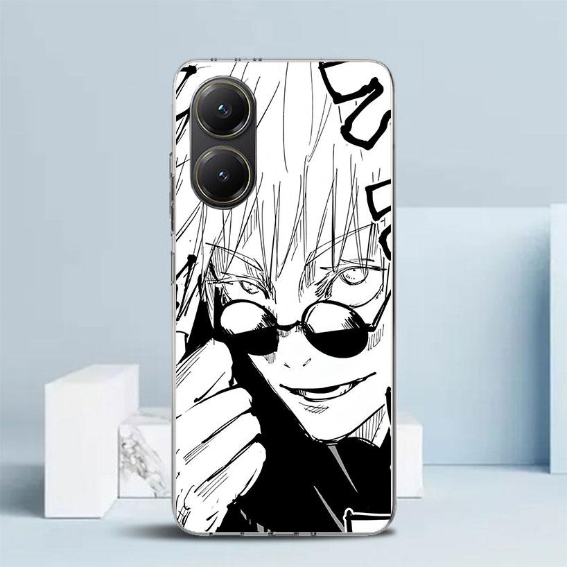 

White Black Kaisen J-Jujutsu Phone Case For Xiaomi Poco F7 Ultra X5 X6 X7 Pro M7 Redmi 15C 15 13C 13 12C 12 10C 10 10A 9 9C 9A 9 Xiaomi Poco F7 Ultra