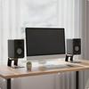 2 Stück Schreibtisch-Lautsprecherständer Schräge Erhöhungsständer mit rutschfesten Füßen Metall für Audiophile,