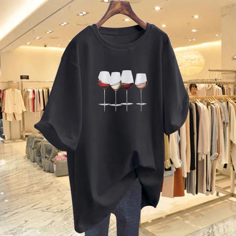 Women's Loose Fit Pure Cotton T-shirt for Spring and Summer