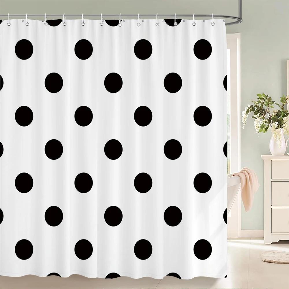 1 Pcs Simplicity style Shower Curtain Black and white Printed Bathroom Curtain Waterproof Polyester Home Decoration Curtain