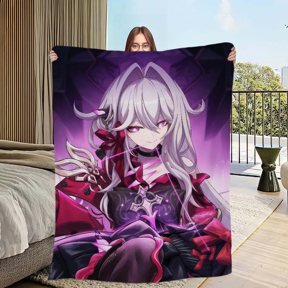Honkai Impact 3rd Thelema fanart Flannel warm comfort soft plush blanket sofa living room hogar office bedroom travel gift home