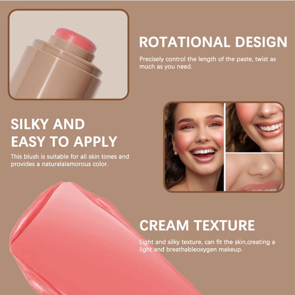 Lakerain Multi-Use Color Stick 6 Shades Creamy Lip and Cheek Balm Natural Dewy Face Blush Tint Long Lasting Hydrating Makeup Cosmetic for Women