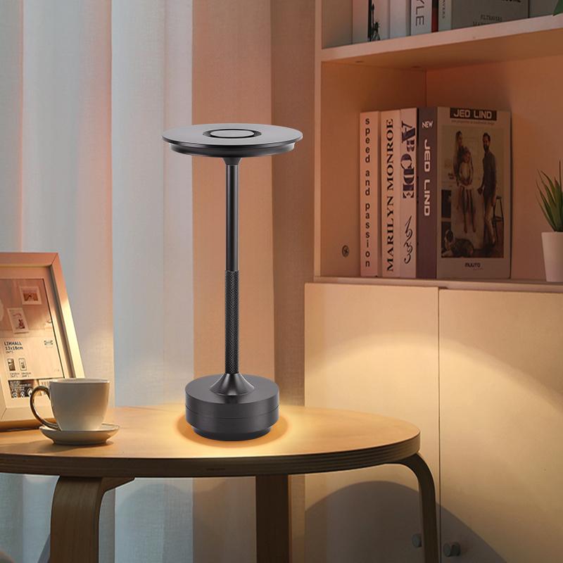 USB charging table lamp LED top touch three color dimming stepless dimming desk lamp simple design waterproof table lamp