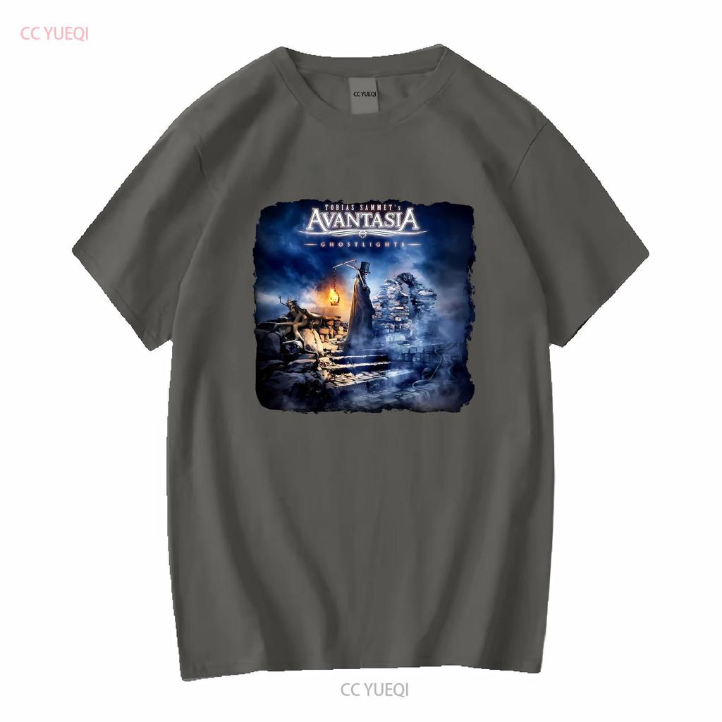 New Rare Avantasia Band Ghostlights Cotton Black All Size T Shirt S 5XL HP6 long or short sleeves vintage Washed Comfortable