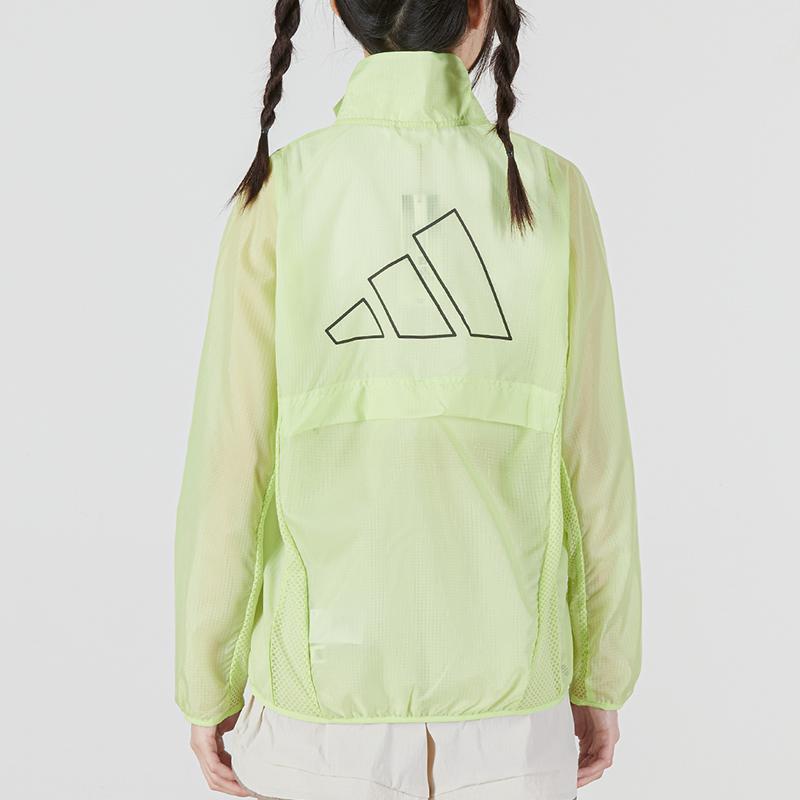Adidas Ri 3B Windbreak Logo Print Casual Sports Jacket Women Jacket Green HC7974