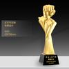 Customized High-end Gold-plating Resin Trophy, Creative Five-Pointed Star Thumb Excellent Staff Award, Gold, Silver, Copper, 1Pc