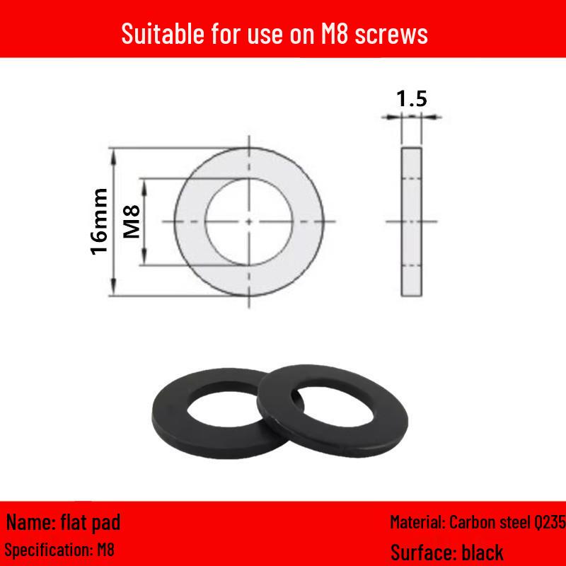 Podkładka dystansowa płaska ocynkowana/stal nierdzewna - Rozmiary: M3, M4, M5, M6, M8, M10, M12