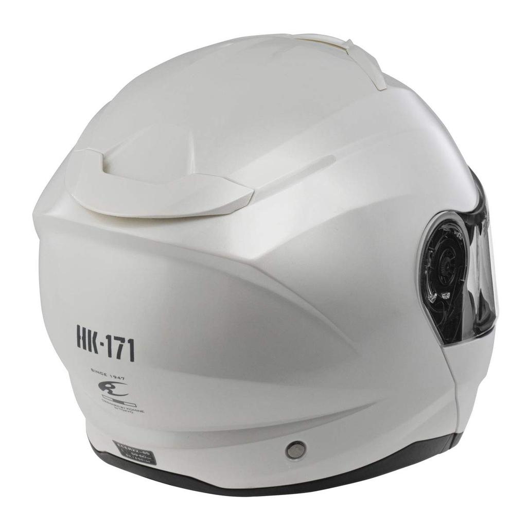 KOMINE Motorcycle FL System Helmet Pearl White L UV Protection Shield High Strength ABS Shell Inner Visor Full Face Magnetic Buckle HK-171