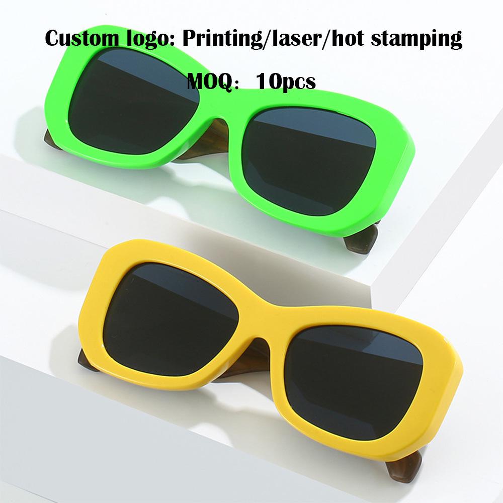 

Trendy European & American Candy Color Sunglasses - Versatile Sheet Metal Design