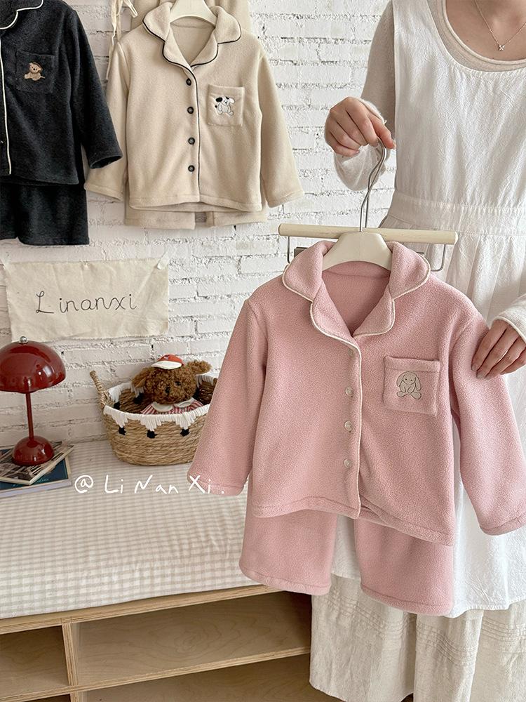 

Зимний детский пижамный комплект на флисовой подкладке - Теплый кардиган для мальчиков и девочек 140