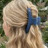Red Bow Polka Dot Shark Clip Vintage Hair Accessories Luxury Korean Hair Claw  Headdress