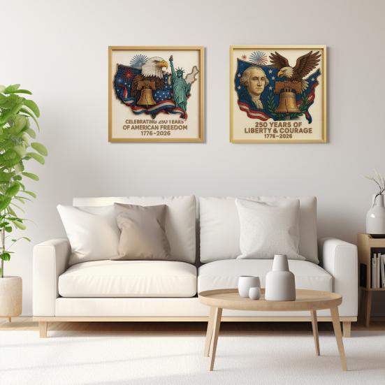 250th Anniversary Diamond Art Kit Celebrating 250 Years of American Freedom DIY Rhinestone Craft Set Beginner Patriotic Diamond Art Set Gift