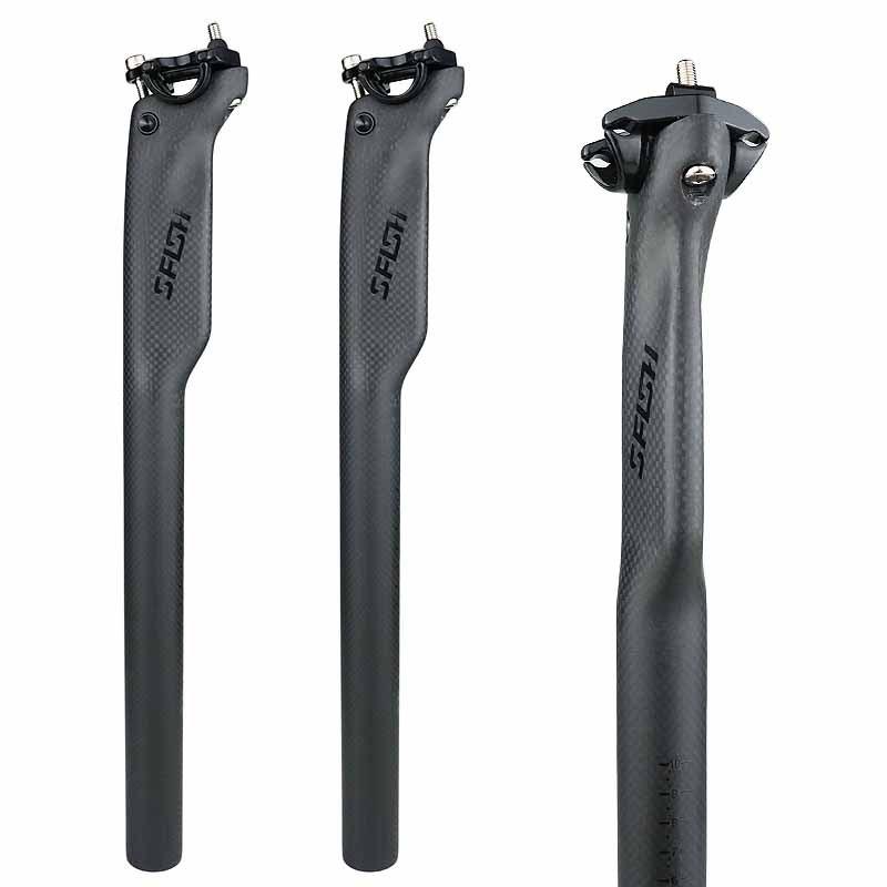 Carbon Fiber Aero Bicycle Seatpost With 20 Rearward Offset 3K Weave Mountain Road Bikes
