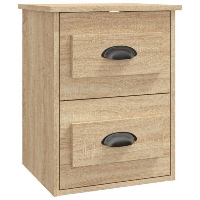 VidaXL Wall-mounted Bedside Table Sonoma Oak 41.5x36x53 Cm 816398
