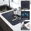 Tappetino da Tavolo da Cucina Tappetino da Caffè Tappetino Assorbente Cucina Bagno Lavanderia Fango Diatomaceo Lavabile Antiscivolo TAPPETINO