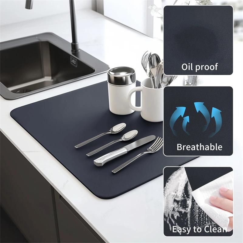 Kitchen Table Mat Coffee Mat Absorbent Mat Kitchen Bathroom Laundry Room Diatom Mud Can Be Washed Non-slip MAT