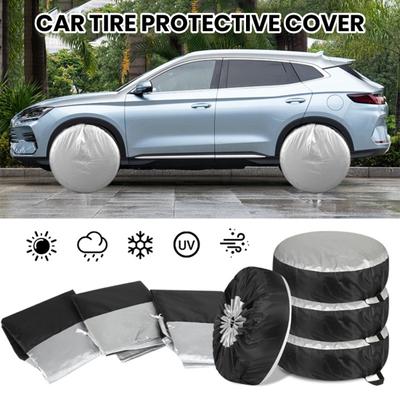 Car Tire Cover Adjustable Drawstring 210D Oxford Cloth Waterproof Portable Handle Universal SUV Auto