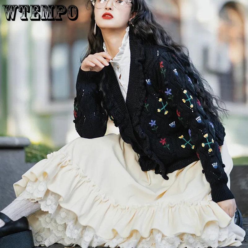 WTEMPO женская весенне-осенняя японская милая винтажная тонкая бежевая длинная юбка — фото 5