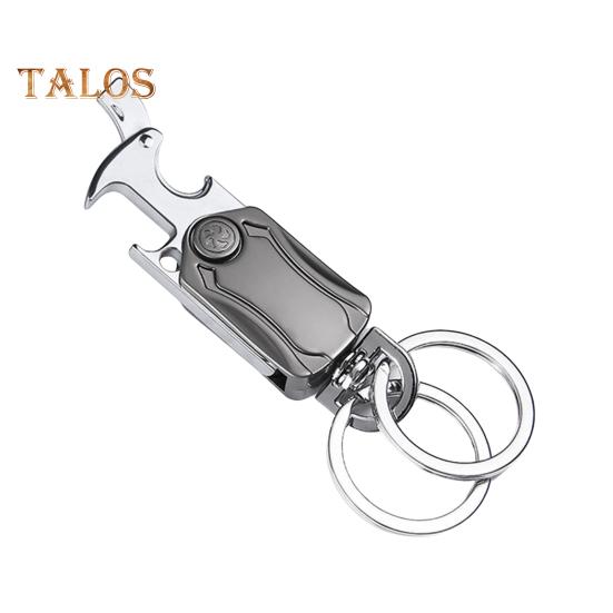 Portachiavi Multifunzionale Robusto Moschettone Clip Apribottiglie Fidget Spinner Coltello Materiale in Lega di Zinco Portacellulare Portachiavi