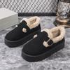 Women's Retro Snow Boots Fleece-lined Moccasins, 2025 Thick-soled Slip-on Winter Shoes.