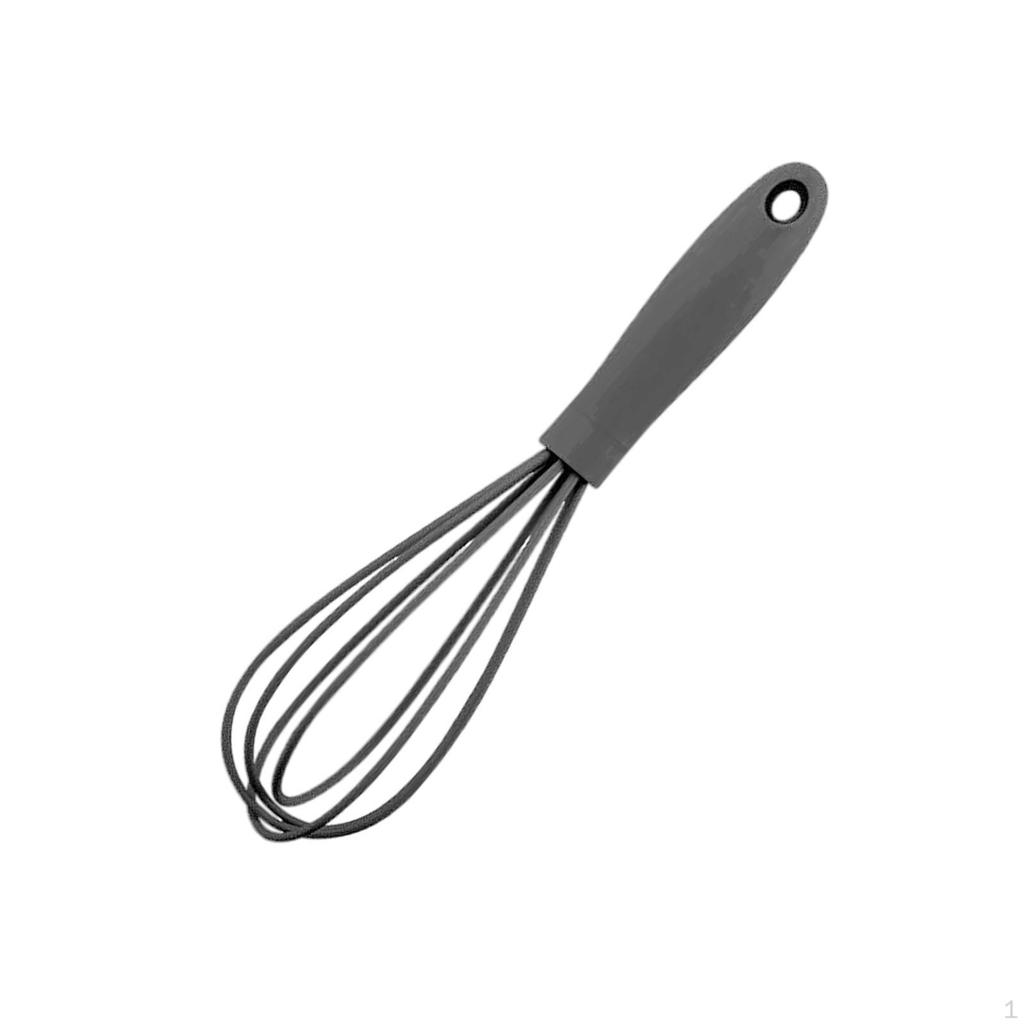 Egg Beater Utensil Non Scratch Tool Wire Whisk Silicone for Beating Frothing Blending