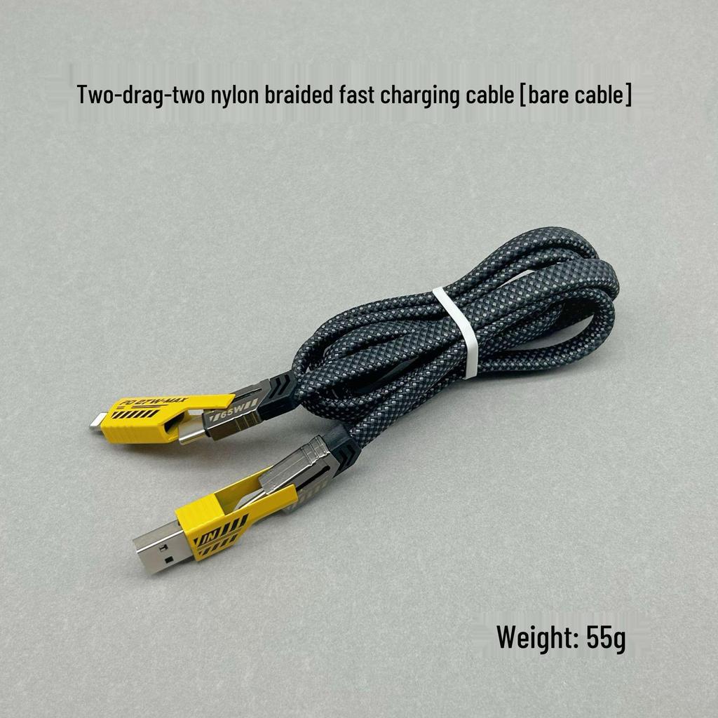 65W 4-in-1 Super Fast Charging Data Cable for Apple & Huawei Devices