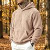 Codzienna Casualowa Streetwear Męska Pluszowa Bluza z Kapturem, Polarowy Pulower Teddy z Kieszenią Kangurką, Luźny Top z Kieszenią, Miękki Ciepły Zimowy Sweter