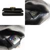 Used 11679 Trifold Wallet 288648 7942 RFID IC Chip Gold Compact Wallet Logo Clip Black Unisex from Japan AUTHENTIC