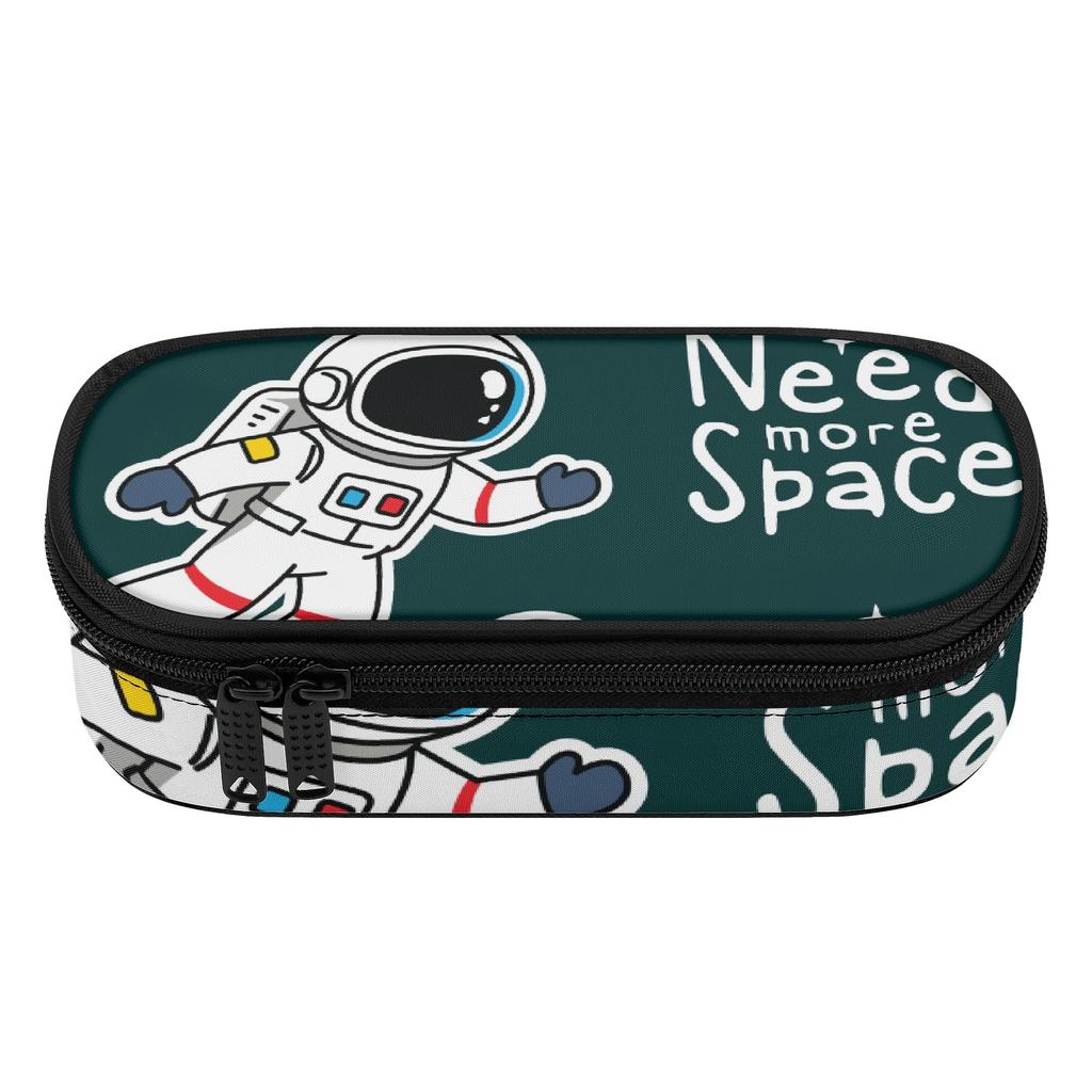 Pen Case Easy Open Zipper Spacious Interior 300D Polyester with Mesh Pocket Removable Divider and Pen Slots for Student Stationery